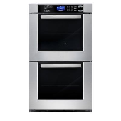 Cosmo 30-in Self-Cleaning Single-Fan European Element Double Electric Wall Oven (Stainless Steel) in the Double Electric Wall Ovens department at Lowes.com Double Convection Wall Oven, Electric Double Wall Oven, Oven Appliance, Convection Wall Oven, Double Electric Wall Oven, Oven Ideas, Electronic Store, Self Cleaning Ovens, Island Range Hood