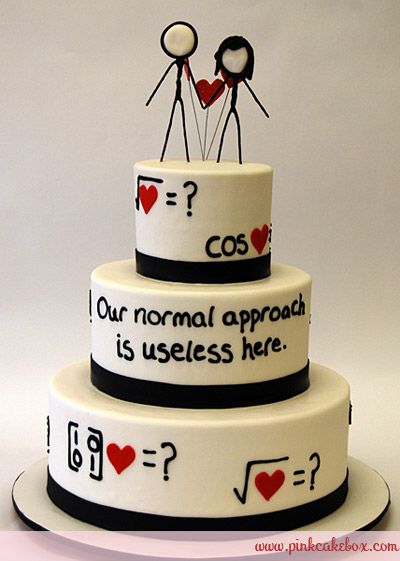 Emily: "Look, it's an xkcd wedding cake."

Kevin: "...[shocked, joyful, silent grinning]...YES." Comic Wedding Cake, Nerd Wedding Cake, Extravagant Cakes, Geek Wedding Cake, Nerdy Wedding Cakes, Pink Cake Box, Funny Wedding Cakes, Funny Wedding Cake Toppers, Nerdy Wedding