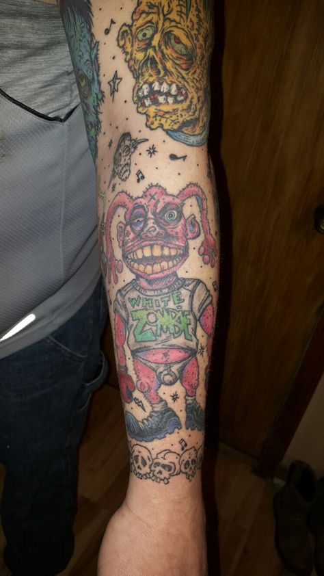 White Zombie Tattoo, Rob Zombie Tattoo, Artsy Party, Zombie Tattoo, Zombie Tattoos, Character Customization, Graffiti Tattoo, White Zombie, Scary Tattoos