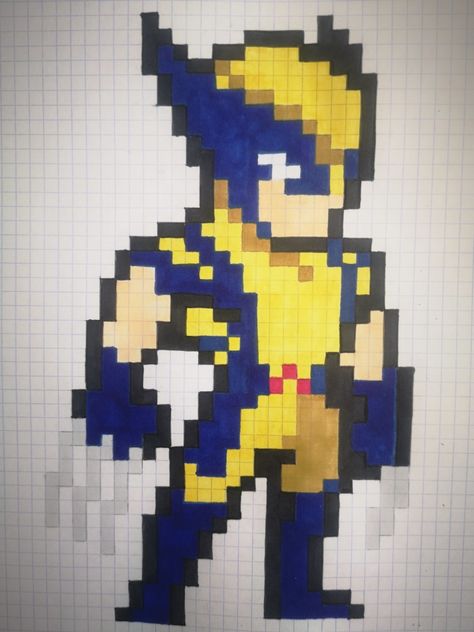 Pixel Wolverine Deadpool And Wolverine Pixel Art, Pixel Pattern Crochet, Pixel Bead Art, Hugh Jackman Wolverine, Marvel Wolverine, Pixel Art Pokemon, Graph Paper Drawings, Pixel Drawing, Geometric Pattern Art