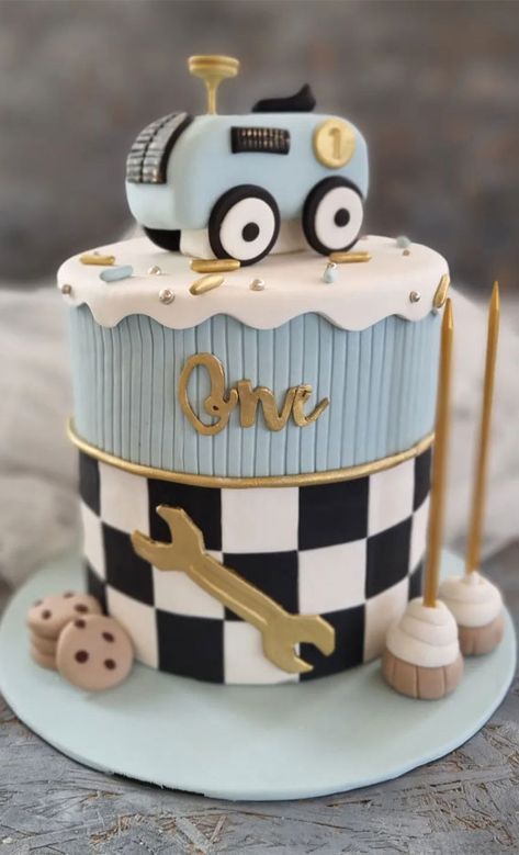 racing car birthday cake, first birthday cake, first birthday cake ideas, first birthday cake, 1st birthday cake, cute first birthday cake Racing Car Birthday Cake, 1st Birthday Cake Ideas, Birthday Cake 1st, First Birthday Cake Ideas, Car Birthday Cake, Racing Car Birthday, Retro Racing Car, Cake 1st Birthday, Cars Theme Cake