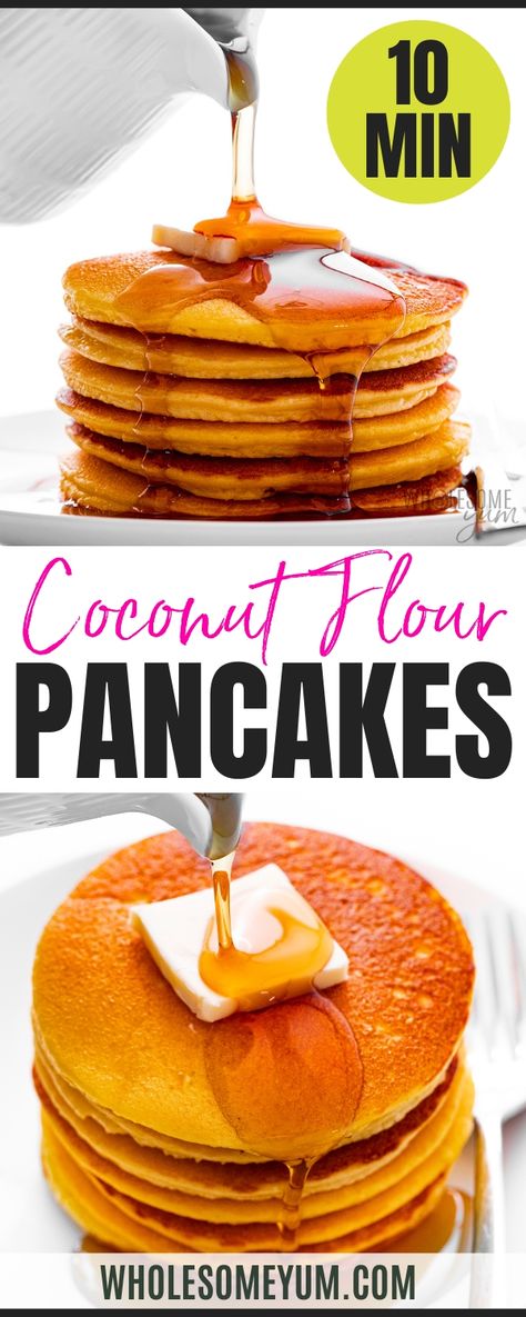 Coconut Flour PancakesProtein Pancakes
Keto Pancakes
Banana Oat Pancakes
Almond Flour Pancakes
 - I created this coconut flour pancakes recipe for all my readers that asked for a change from my almond flour pancakes or can’t have them — these are nut-free! The challenging part was that coconut flour recipes (that don’t rely on other flours added) tend to come out dense and have a bit of an unusual texture. Plus, this type of flour is like a sponge with how much moisture it absorbs. It was a fun Keto Pancakes Without Almond Flour, Coconut Flour Protein Pancakes, Healthy Almond Flour Recipes, Keto Pancakes Almond Flour, Keto Pancakes Coconut Flour, Pancakes Almond Flour, Gluten Free Pancake Recipe, Fluffy Coconut Flour Pancakes, Coconut Flour Pancakes Recipe