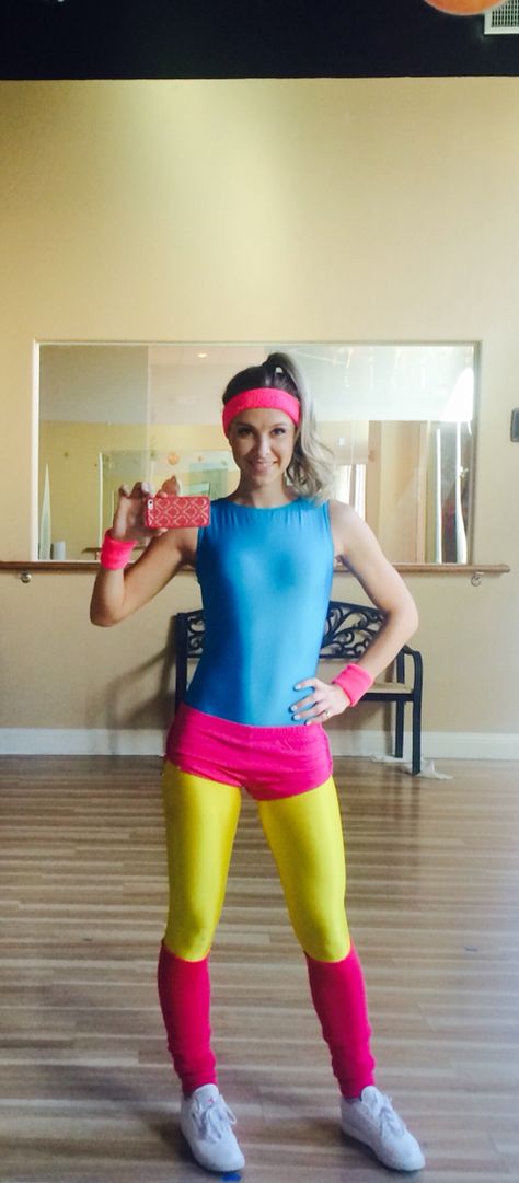 80s Halloween costume. let's get physical Gym Halloween Costume, 80s Costume Diy, 80s Shoot, 80s Halloween Costume, 1980s Aerobics, 90s Bodysuit, 80s Workout Costume, 80s Aerobics, 80s Workout Outfit