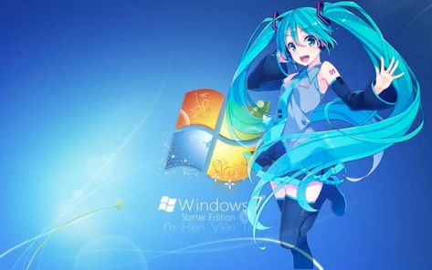 Anime Desktop Background, Notebook Wallpaper, Anime Desktop, Pc Desktop Wallpaper, Cute Twitter Headers, Wallpaper Notebook, Vocaloid Funny, Windows Wallpaper, Moe Anime