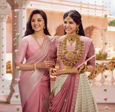 Kalyani Priyadarshan, Indian Dress Up, Engagement Saree, Kalyan Jewellers, South Indian Bridal Jewellery, Bengali Bridal Makeup, Indian Bridal Sarees, Asian Bridal Dresses, New Saree Blouse Designs