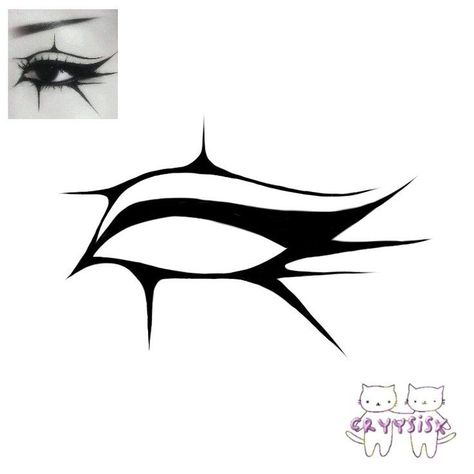 Eyeliner Png, Edit Png, Goth Eye Makeup, Eyeliner Designs, Vampire Bride, Makeup Drawing, Alt Makeup, Face Art Makeup, Graphic Makeup