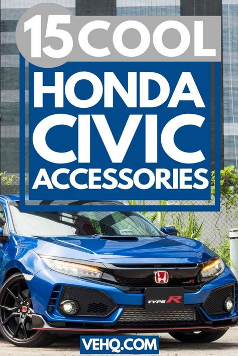 15 Cool Honda Civic Accessories You Should Check Out. - Article by Vehicle HQ #VEHQ.com #VEHQ #cars #automotive Honda Pickup, Honda Civic Accessories, Honda Civic Es, Honda Civic Engine, Civic Jdm, Honda Accessories, Honda Civic 2014, Honda Civic Sport, Civic Car