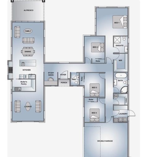 U Shaped House Plans, L Shaped House Plans, U Shaped Houses, L Shaped House, Barn Houses, Sims Builds, Courtyard House Plans, House Plans One Story, Plans House