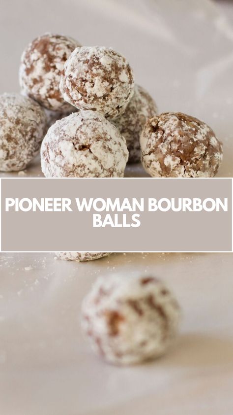 Pioneer Woman Bourbon Balls are made of unsweetened cocoa, powdered sugar, bourbon, light corn syrup, crushed vanilla wafers, and finely chopped pecans or walnuts. This recipe serves 18 and takes about 1 hour to prepare, including chilling time, resulting in a decadent, boozy treat perfect for sharing. Candle By The Hour, 1 Hour Dessert Recipes, Boozy Bourbon Balls, Easy Bourbon Balls Recipe, Bourbon Balls Without Pecans, Pecan Bourbon Balls, Bourbon Balls Southern Living, Bourbon Balls Recipe Easy, Pioneer Woman Recipes Desserts