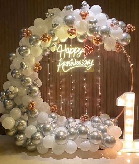 1st Wedding Anniversary Decoration Ring Balloon Decoration, Silver Wedding Anniversary Decorations, 25th Anniversary Decor, 25th Wedding Anniversary Decorations, 25th Marriage Anniversary, 25th Anniversary Decorations, Ring Balloon, 50th Wedding Anniversary Decorations, 25th Wedding Anniversary Party