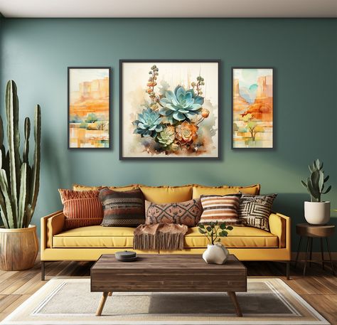 Southwest Interior Design, Southwest Living Room, Southwest Interior, Southwest Wall Art, Southwest Living, Southwest Home Decor, Desert Decor, Neutral Home Decor, Southwest Design