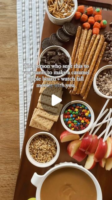 Laurie on Instagram: "Send to your fall bestie 🍁🍂

P.S. here’s my recipe for the creamiest, yummiest caramel apple dip! 

🍏 You can easily make a fun caramel apple dipping board with apple slices, toppings, and this dip 

Caramel Apple Dip 🍎

•14 oz can sweetened condensed milk
•11 oz pkg caramel bits (or caramels)
•1/2 cup butter 

Melt all ingredients together on medium-low, stirring constantly until everything is well combined. 

Serve immediately with apple slices or your other favorite dippers!

#caramelapple #caramelappleboard #caramelappledip #fallboard #fallsnacks #falldessert #partyfood #charcuterie #charcuterieideas #foodboard" Apples And Caramel Dip Platter, Carmel Apple Dipping Board, Caramel Apple Board, Caramel Apple Charcuterie Board, Dipping Board, Caramel Apple Dip, Caramel Dip, Caramel Bits, Apple Dip