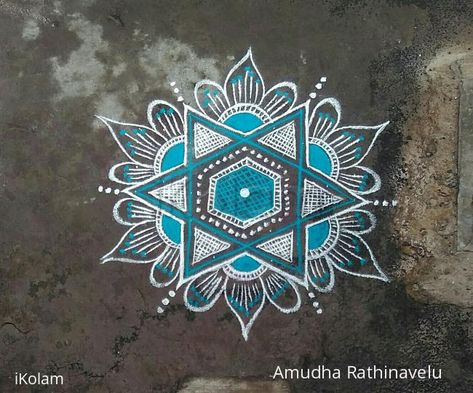 Margazhi Kolam, by Amudha.R Margali Kolam, Simple Rangoli Kolam, Margazhi Kolam, Free Hand Designs, Simple Mehendi Designs, Very Easy Rangoli Designs, Rangoli Simple, Rangoli Side Designs, Flower Machine Embroidery Designs