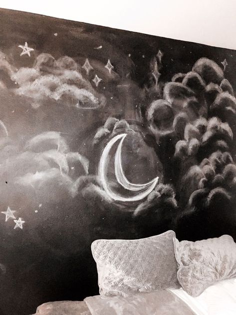 Bedroom Chalk Wall, Chalk Wall Aesthetic, Cute Chalk Wall Ideas, Chalkboard Wall Art Bedroom, Chalkboard Art Aesthetic, Chalkboard Wall Bedroom Ideas, Aesthetic Chalkboard Ideas, Cool Chalkboard Art, Chalkboard Art Bedroom