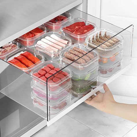 Clear plastic storage containers