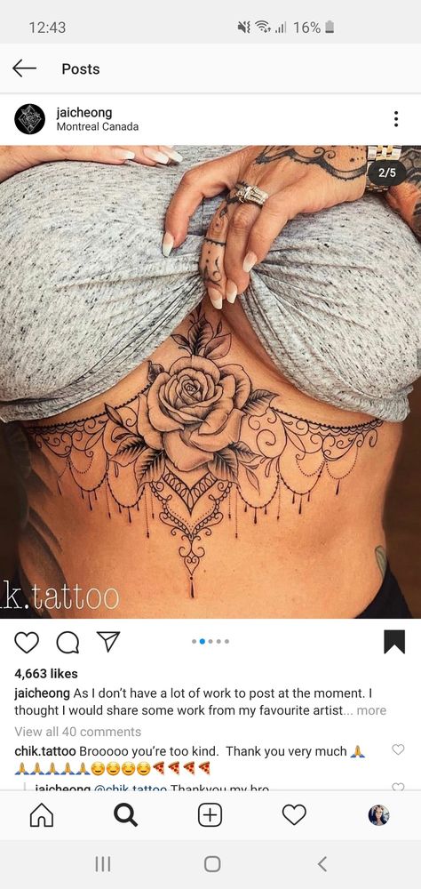 Underboob Tattoo Designs, Stomach Tattoos Women, Hip Thigh Tattoos, Belly Tattoos, Hand Tattoos For Girls, Muster Tattoos, Hip Tattoos Women, Chest Tattoos For Women, Spine Tattoos For Women