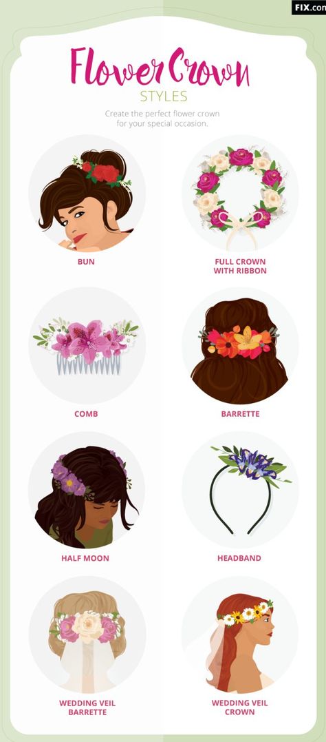 How To Make A Flower Crown: A Step-By-Step Guide | HuffPost Australia Headband Wedding Veil, Flower Crown Drawing, Make A Flower Crown, Simple Flower Crown, Hyacinth Flowers, Diy Flower Crown, Flower Crown Hairstyle, Diy Crown, Bridal Shower Outfit