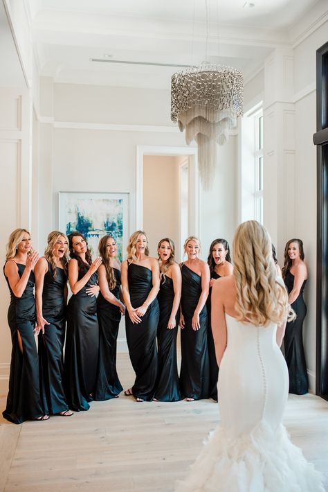 Satin Black Bridesmaids Dress, Black Silk Bridesmaid Dresses Long, Matte Black Bridesmaid Dresses, Black Silk Dress Wedding, Black Silk Bridesmaid Dress Wedding, Blake Bridesmaid Dresses, Modern Wedding Bridesmaid Dresses, Black Silky Bridesmaids Dresses, Black Silk Dress Bridesmaid