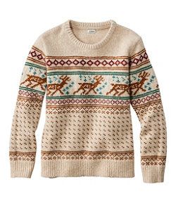 #LLBean: Women's Bean's Classic Ragg Wool Crewneck Intarsia Sweater