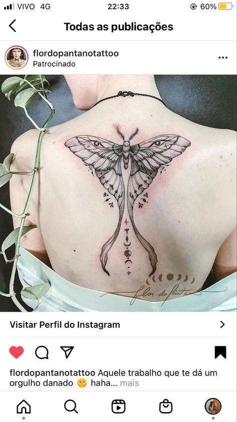 Back Moth Tattoo Women, Luna Moth With Eyes Tattoo, Whole Side Tattoo, Womens Back Neck Tattoo, Luna Moth Wings Tattoo, Luna Moth With Flowers Tattoo, Fairy Moth Tattoo, Moth Back Of Neck Tattoo, Lunar Moth Tattoo Sternum