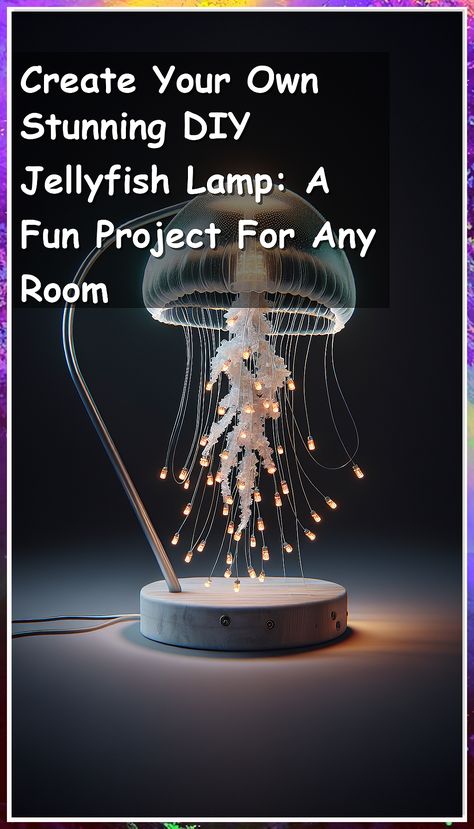 Transform your space with a mesmerizing DIY jellyfish lamp! This fun project is perfect for adding a unique touch to any room. Follow our step-by-step guide to create your own stunning jellyfish lamp using simple materials. Whether you're decorating a bedroom, office, or living area, this DIY jellyfish lamp will captivate and inspire. Discover how to bring a calming underwater ambiance into your home with this creative craft! Diy Jellyfish Lamp, Diy Jellyfish, Diy Driftwood, Mason Jar Design, Jellyfish Lamp, Creative Craft, Unique Lamps, Paper Lanterns, Creative Crafts