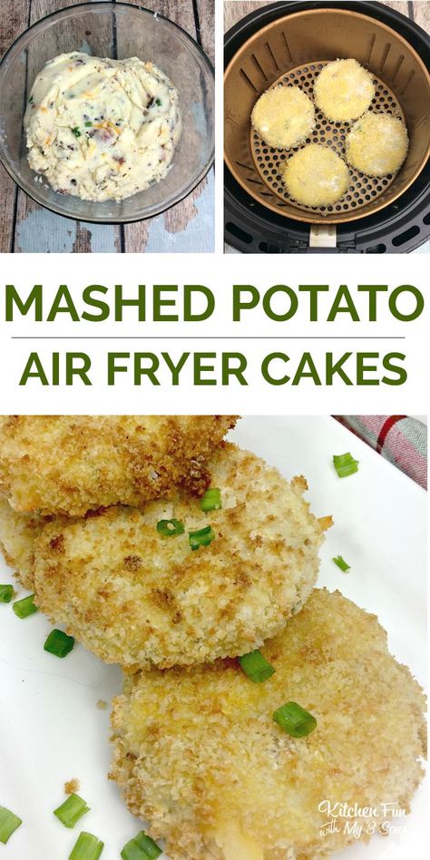 Fry Biscuits, Potato Air Fryer, Potatoes Airfryer, Airfryer Food, Recipes Potatoes, Actifry Recipes, Mashed Potato Cakes, Air Fryer Recipes Snacks, Cooks Air Fryer