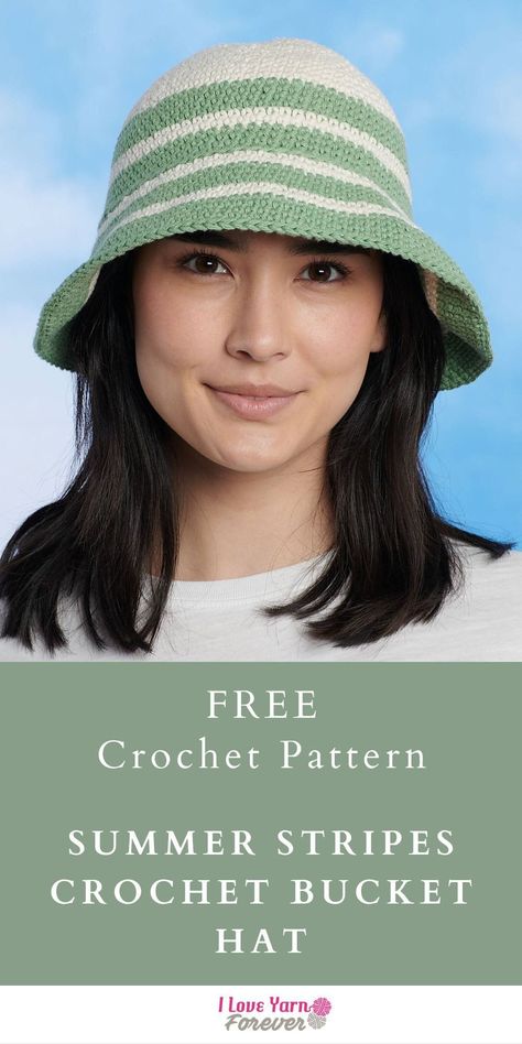 Get your Free Summer Stripes Crochet Bucket Hat Pattern Here. 200+ Free Crochet and Knitting Patterns for Beginner to Expert. Free Crochet Bucket Hat Patterns For Women, Crochet Striped Bucket Hat, Crochet Pattern For Bucket Hat, Bucket Hat Free Pattern Crochet, Crochet Summer Hats Free Pattern Easy, Crochet Bucket Hat Free Pattern Pdf, Crochet Bucket Hats Free Pattern Easy, Crochet Bucket Hats Free Pattern, Yarnspirations Patterns Free