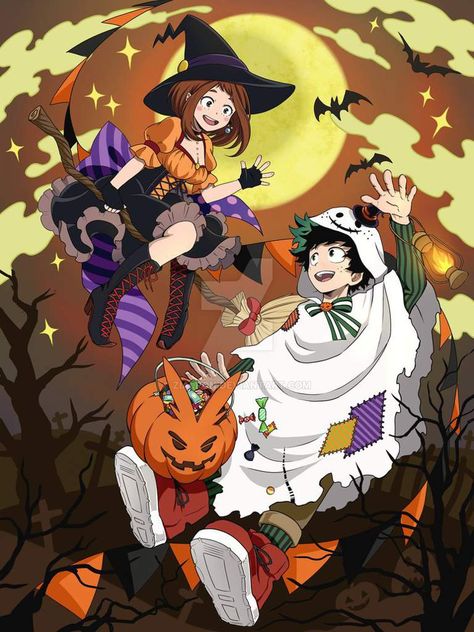 Mha Halloween, Tous Les Anime, Bakugou Manga, Burn Book, Anime Halloween, Academia Wallpaper, Japon Illustration, Halloween Wallpaper Iphone, Ochako Uraraka