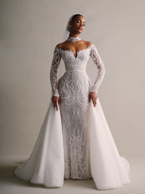 Lace Bridal Dress, Glam Wedding Dress, Wedding Dress Outfit, Dream Wedding Decorations, Classy Wedding Dress, Stylish Wedding Dresses, Fancy Wedding Dresses, Fancy Wedding, Womens Wedding Dresses