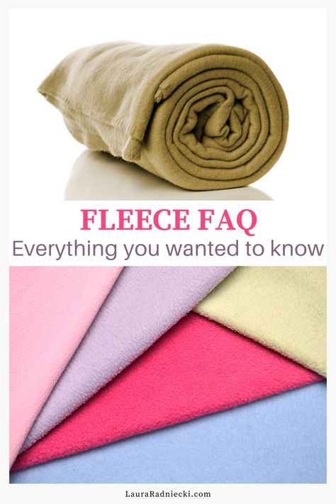 A post about Fleece FAQ - everything you need to know about fleece fabric. Flannel vs fleece, can you iron fleece, how to sew fleece & more. Fleece Fabric By The Yard, Fleece Sewing Patterns, Fleece Blanket Edging, Fleece Sewing, Fleece Sewing Projects, Fleece Projects, No Sew Blankets, Fleece Tie Blankets, Fabric Crafts Diy