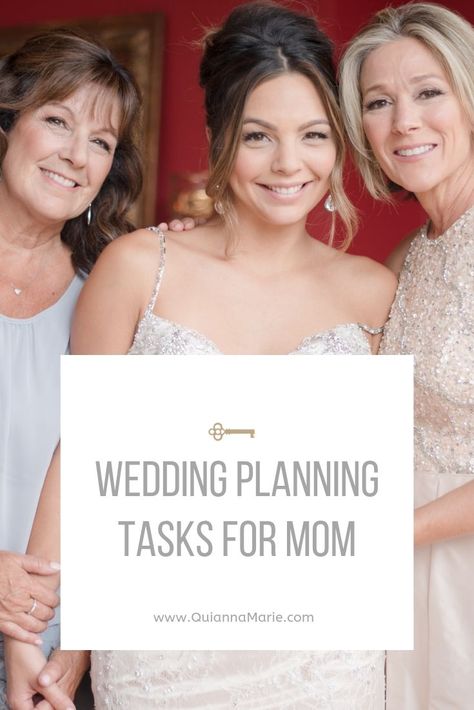 Wedding Planning Tasks for Mom | Get your Mother + MIL to help without driving you crazy or derailing your visions!   www.QuiannaMarie.com Wedding Task List, Wedding Hashtag Generator, Wedding Hacks, Wedding Checklists, Bride’s Mother, Second Marriage, Sigh Of Relief, Brides Mom, Budget Bride