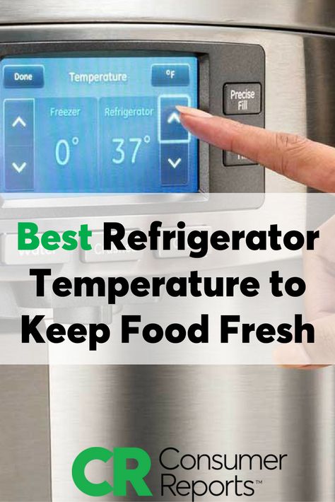 What's the best refrigerator temperature to keep food fresh? Even when refrigerators have digital controls that allow you to set a specific refrigerator temperature, the settings aren’t always accurate. But the temperature-measuring equipment Consumer Reports uses in its tests is extremely precise, down to a fraction of a degree, so we can tell you exactly where to set your refrigerator temperature to achieve optimal freshness. Food Spoilage, Temperature Chart, Refrigerator Temperature, Best Refrigerator, Refrigerator Lg, Fridge Storage, Fridge Organization, Fridge Freezers, Food Fresh