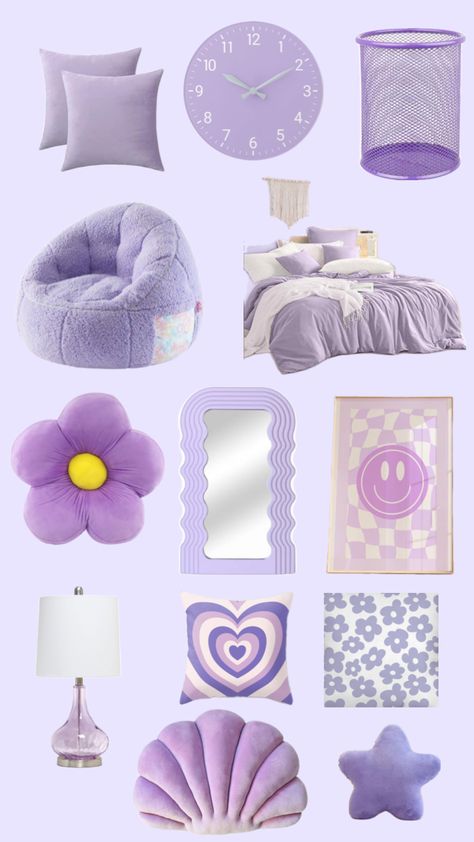 @torivinella Hope you like!!💜 #roomdecor #aesthetic #viral Purple Preppy Room Ideas, Room Decor Ideas Purple Theme, Room Idea Purple, Purple Preppy Bedroom, Lilac Bedroom Ideas Aesthetic, Purple Aesthetic Furniture, Pastel Purple Aesthetic Room Ideas, Room Ideas Purple Aesthetic, Purple Aesthetic Bed