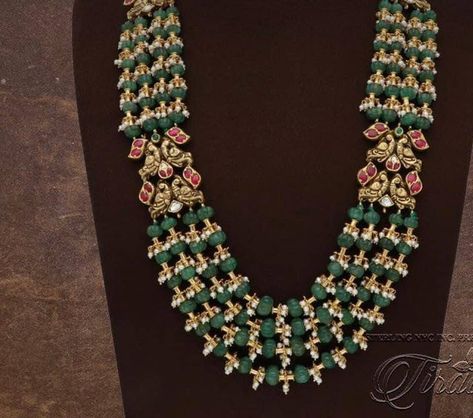 Pumpkin Beads Jewellery Indian, Pumpkin Beads Jewellery, Polki Designs, Beads Jewellery Indian, Gold Beads Jewelry, Nizam Jewellery, Pumpkin Beads, Rajputi Jewellery, Best Blouse Designs