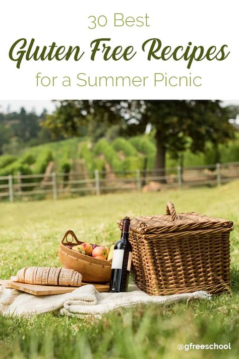 30 Best Gluten Free Recipes for a Summer Picnic Gluten Free Picnic, Gluten Free Grilling, Healthy Picnic Foods, Cooking Red Lentils, Gluten Free Pasta Salad, Gluten Free Pesto, Healthy Picnic, Wine Snacks, Side Salad Recipes