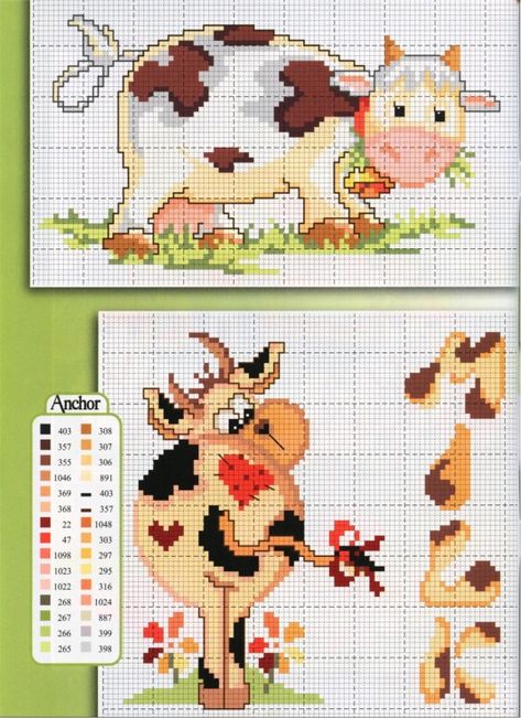 Cross Stitch Cow, Chicken Cross Stitch, Cow Craft, Easy Yarn Crafts, Easter Embroidery, Cross Stitch Bird, Beaded Cross Stitch, Cross Stitch Baby, Cross Stitch Animals