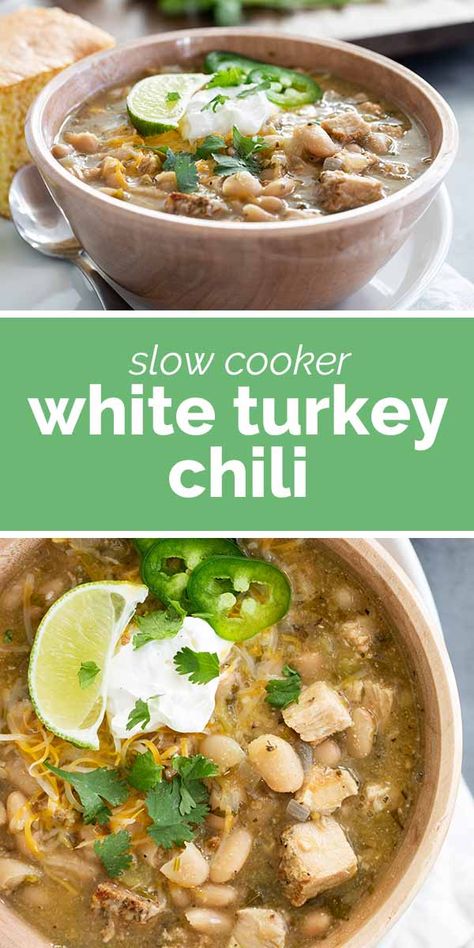 White Turkey Chili Recipe, Leftover Turkey Chili, Turkey Chili Recipe Crockpot, White Turkey Chili, White Bean Turkey Chili, Turkey Chilli, Turkey Chili Crockpot, Turkey Chili Recipe, Shredded Turkey