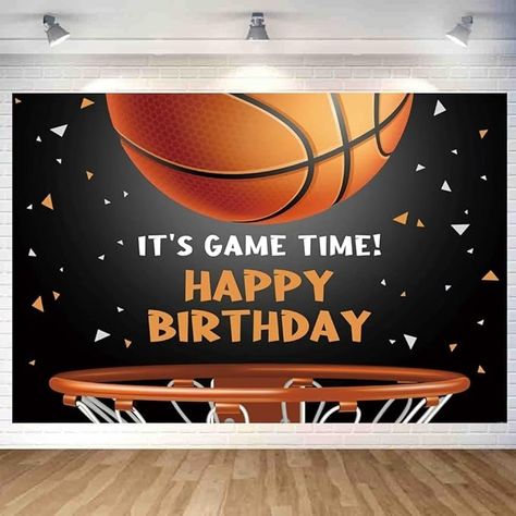 Amazon.com: Basketball Happy Birthday Backdrop Decorations Basketball Happy Birthday Banner Basketball Birthday Photo Background for Home Indoor Outdoor Birthday Party Decorations Supplies 70.8 x 47.2 Inch : Electronics Onederland Backdrop, Customized Backdrop, Outdoor Birthday Party Decorations, Backdrop Easy, Birthday Photo Background, Basketball Theme Party, Party Cake Table, Foto Props, Castle Backdrop