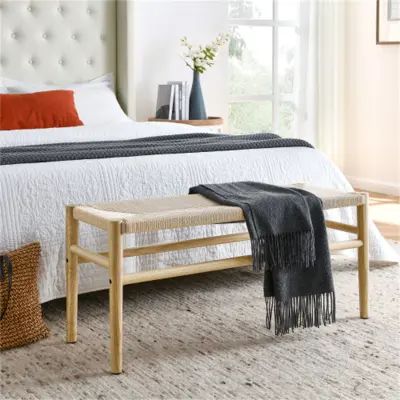 Buy Benches & Settees Online at Overstock | Our Best Living Room Furniture Deals Wood Entryway Bench, Solid Wood Benches, Farmhouse Entryway, End Of Bed Bench, Living Room Bench, Bed Bench, Dining Living Room, Bedroom Bench, Indoor Bench