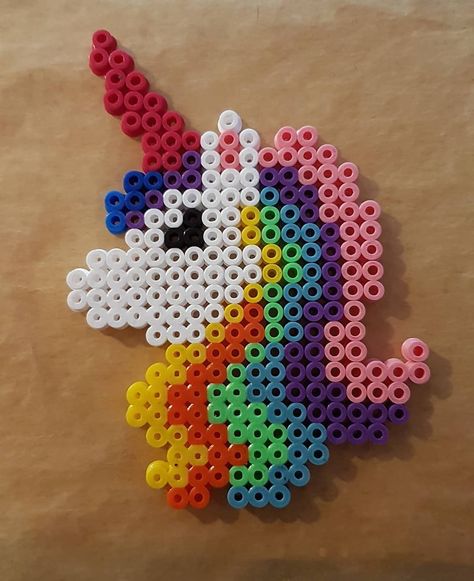 Unicorn Melty Beads, Unicorn Pearl Beads, Unicorn Beads Pattern, Unicorn Hama Beads, Unicorn Bead Pattern, Unicorn Perler Beads, Hama Beads Patterns Animals, Perler Beads Unicorn, Unicorn Perler Bead Pattern