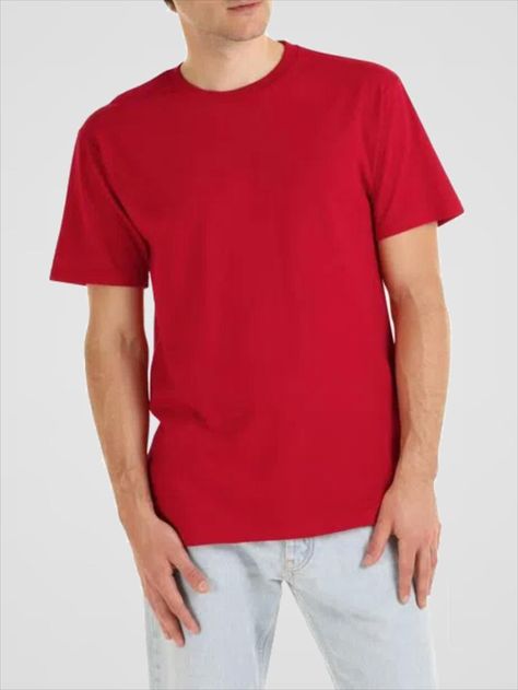 Rojo  Collar  Tela   Embellished Elástico Ligero Color Rojo, The Avengers, Mens Tees, Outfit Ideas, Mens Outfits, Mens Tshirts, Mens Tops, Red, T Shirt