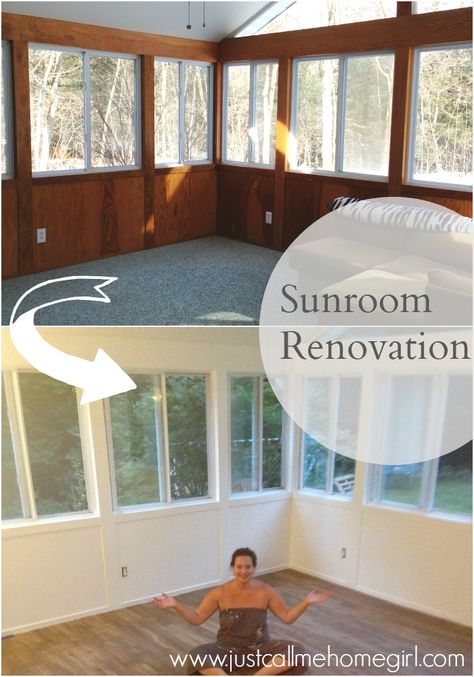 Sunroom Remodel Ideas, Sunroom Renovation Ideas, Transitional Sunroom Ideas, Sunroom Update Ideas, Metal Sunroom Makeover, Florida Room Office Ideas, How To Insulate A Sunroom, Sunroom Colors Schemes, Sunroom Remodel Before And After