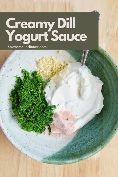 From grilled chicken to veggie platters, this Yogurt Dill sauce is the perfect addition. Find out how to make this easy sauce at home. Yoghurt Dill Sauce, Tarator Recipe, Dill Yogurt Sauce, Yogurt Sauce Recipe, Yogurt Dill Sauce, Mint Yogurt Sauce, Instant Pot Yogurt, Mint Yogurt, Homemade Dips