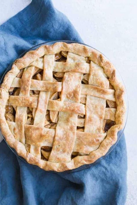 Gooey cinnamon apple filling nestled in a rich brown butter crust that is sure to be hit! #bakedbyanintrovertrecipes #apple #pie #brownbutter #dessert #baking Brown Butter Apple Pie, Apple Pie From Scratch, Dutch Apple Pie Recipe, Gluten Free Apple Pie, Vegan Apple Pie, Butter Crust, Apple Pie Recipe, Slow Cooker Desserts, Fruit Salsa