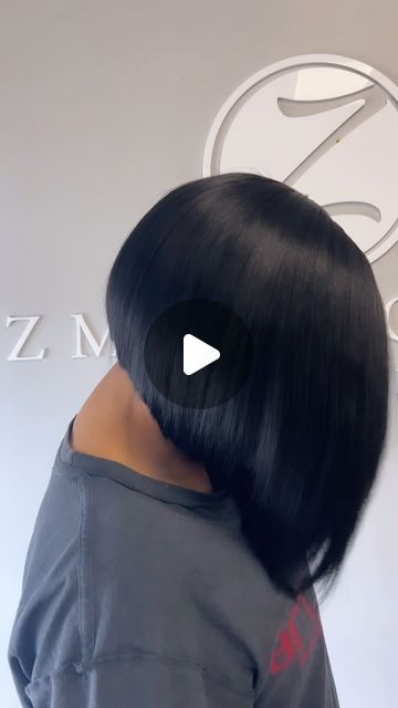 One Sided Bob For Black Women, Asymmetrical Haircut Black Women, Bobs With Side Part, Peak A Boo Bob, Bob Middle Part Black Women, Bob With Swoop For Black Women, Bobs Haircuts For Black Women, Asymmetrical Bob Black Women, Sewin Bob Hairstyles Black Women