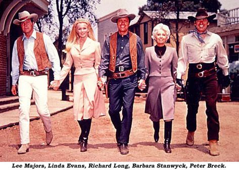 The Big Valley - Lee Majors, Linda Evans, Richard Long, Barbara Stanwyck, Peter Breck. The Big Valley, 1960s Tv Shows, Big Valley, Richard Long, Linda Evans, Lee Majors, Tv Westerns, Barbara Stanwyck, Western Movie