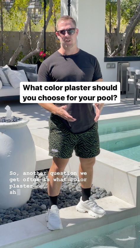 FOXTERRA Design’s Instagram profile post: “Looking for those bright, tropical backyard vibes? 🌴 Try a bright white plaster in your pool! 🙌🏼💧 Make sure to FOLLOW for more exterior…” Plaster Colors For Pools, White Pool Plaster, White Plaster Pool Finish, Wet Edge Pool Colors, White Plaster Pool, Pool Plaster Colors, Plaster Pool, Foxterra Design, Backyard Vibes