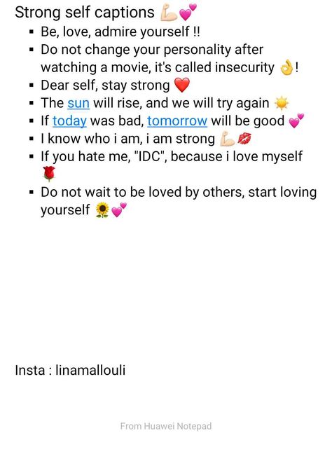 Strong insta captions Confident insta captions 💪🏻❤️ Confident Captions, Insta Captions, Love Me Do, Dear Self, I Am Strong, You Changed, I Know, Love You, Confidence