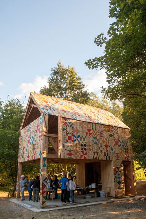 Like tree houses? You'll love Nous Vous and Studio Weave's latest collaboration Studio Weave, House Illustration, Diy Holz, Eco House, Barn Quilts, Urban Design, Beautiful Buildings, Habitat, Tree House