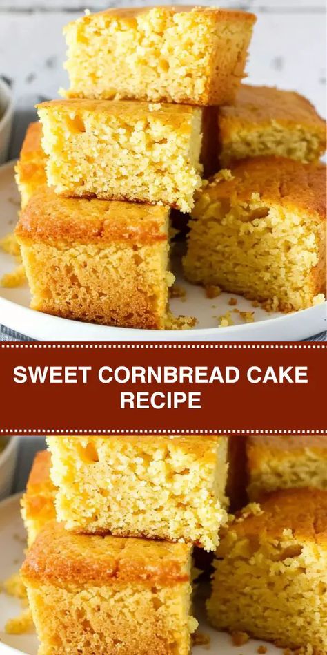 Looking for a delicious and easy cornbread recipe? Our "Super Moist Cornbread Recipe" is a must-try! With simple ingredients like cornmeal, flour, butter, and honey, you can whip up a batch of this mouthwatering cornbread Moist Honey Cornbread Recipe, Sweet Cornbread Cake Recipe, Cornbread Cake Recipe, Moist Cornbread Recipe, Super Moist Cornbread, Jiffy Cornbread Recipes, Easy Cornbread, Easy Cornbread Recipe, Leftover Cornbread